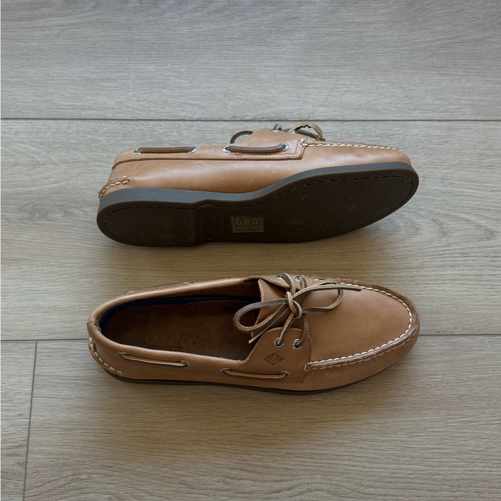 Sperry Men's Light Brown Leather Boat Shoes